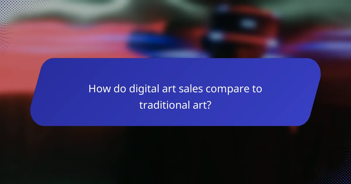 How do digital art sales compare to traditional art?