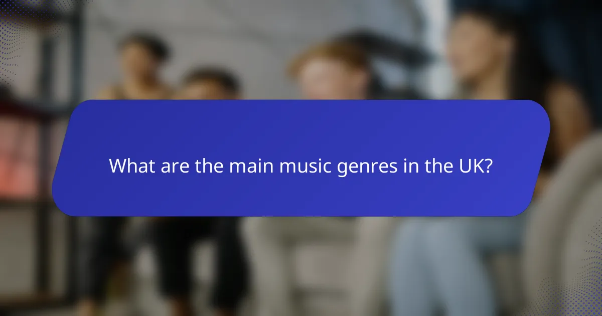 What are the main music genres in the UK?