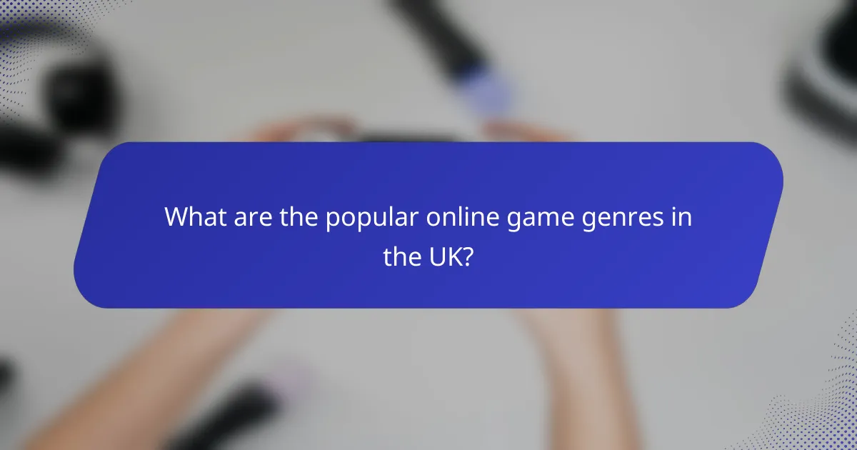 What are the popular online game genres in the UK?